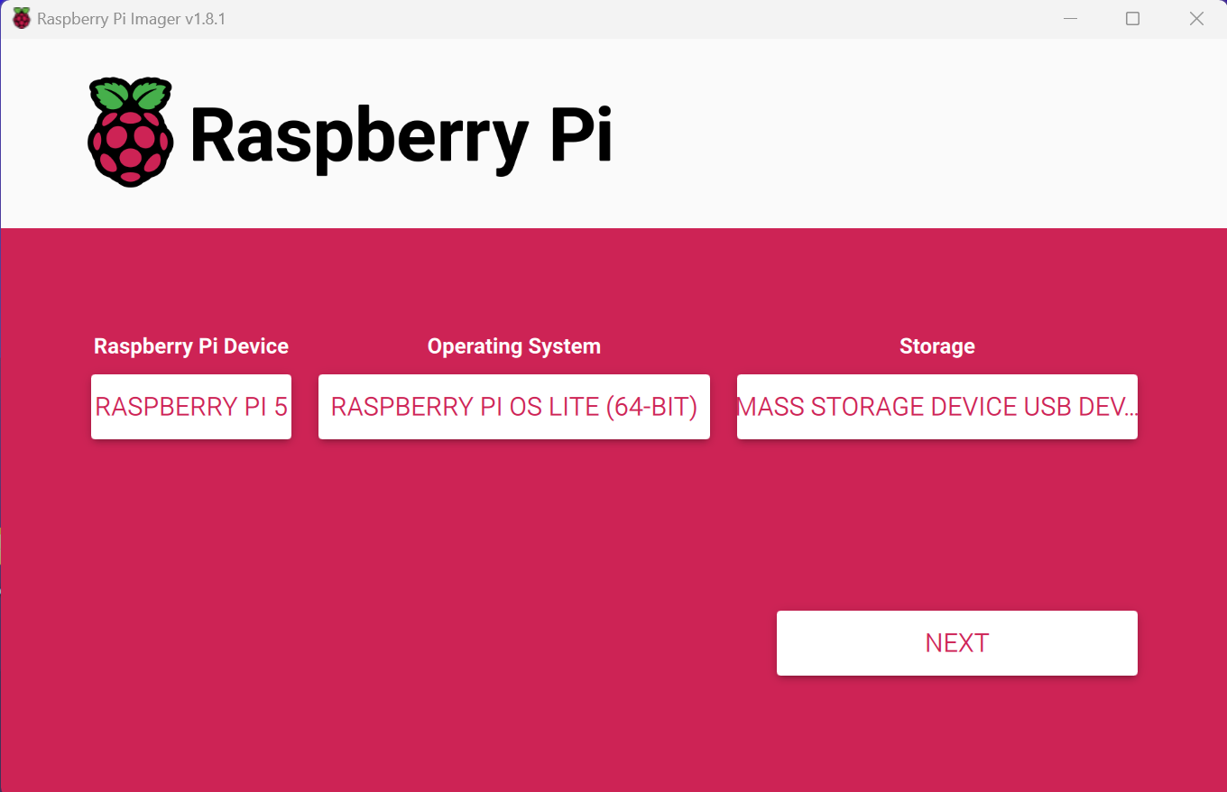 Raspberry Pi Imager - Settings